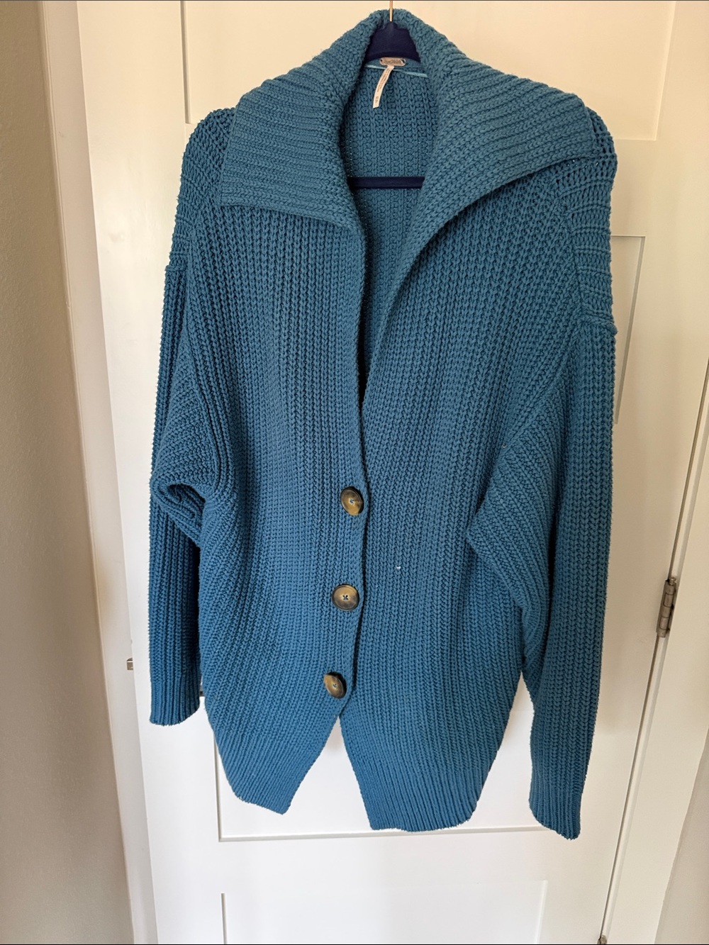 Blue cardigan